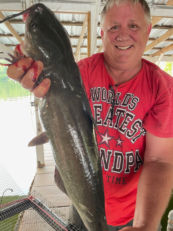 Fisherman Mike with another nice Catfish. Scuba Steve like these. 