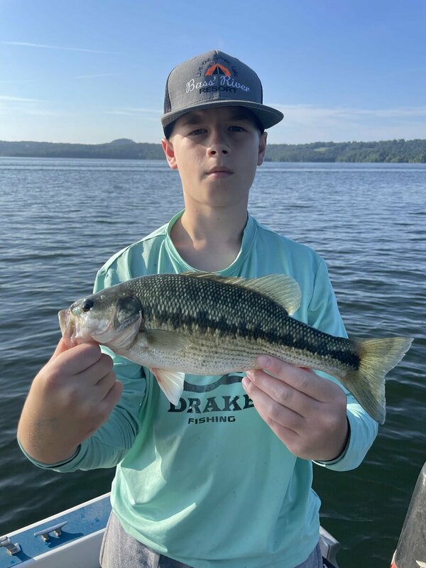 Lucas Hollaway from St. charles, Missouri with a nice one fishing out of Blackburns Resort and Boat Rental. 