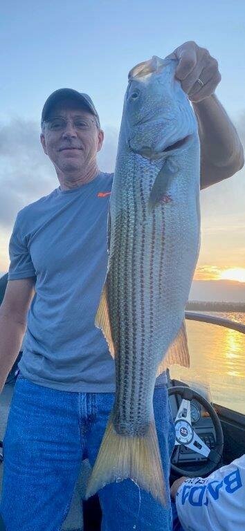 Caught on the Bink's 1-ounce Many Shad jigging spoon in 70-ft. of water. 
