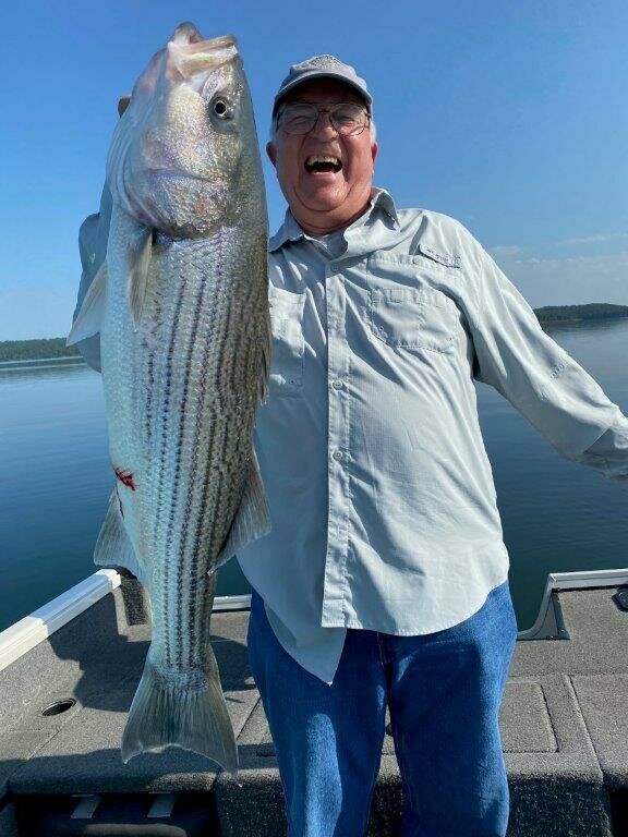 Caught fishing with Bink's Guide service on the1-ounce jigging spoon in deep water. 