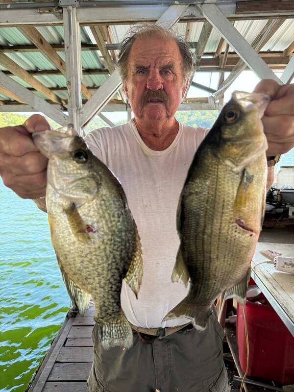 Scuba Steve with a few good ones diving his brush piles on Saturday. Blackburns is your diving headquarters and Scuba Steve will help you find them. He knows all of the good places because he put them in.  