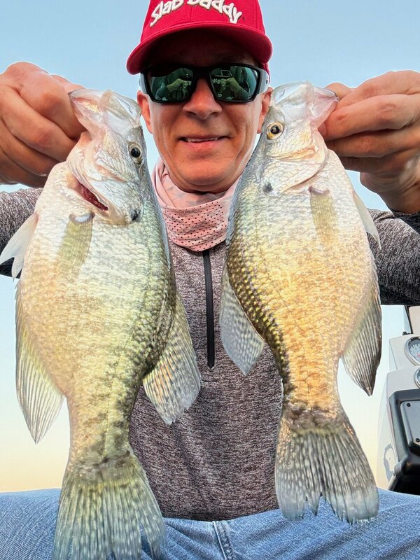 Carl Scott with some nice ones fishing Scuba Steve's Brush piles. He knows where they are even though he is from Texas. 