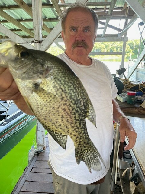 Scuba Steve with a nice one caught off his brush piles. He will show you where when you get here. 
