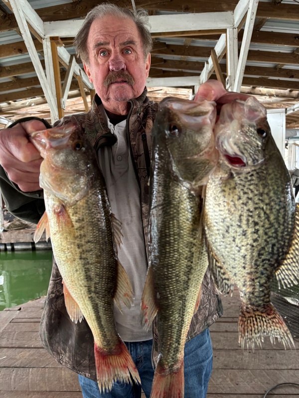 Scuba Steve with some of yesterday's catch before the cold front came through. 