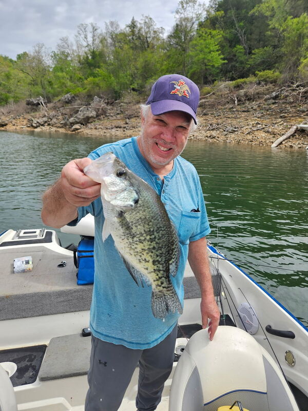 Don Katashuk with a nice Norfork lake Crappie. Good fisherman. 