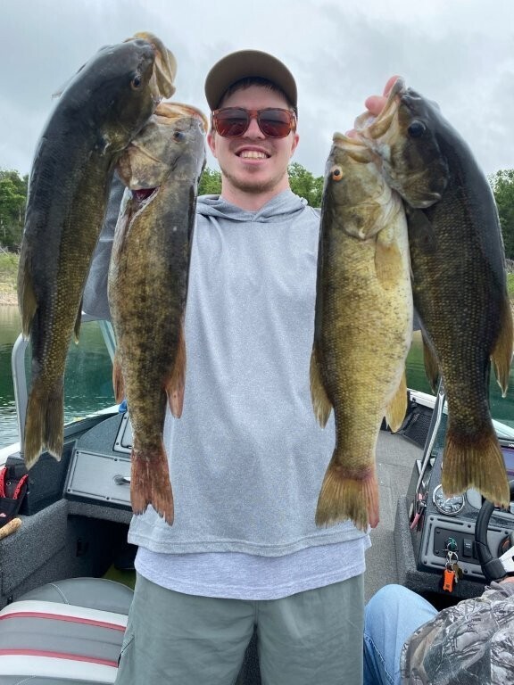 Caught fishing with Binks Guide Service. $400 for 1/2 day Compare prices. No sense paying more. He is the best. 