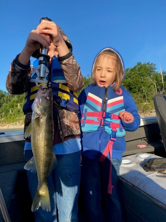 Caught fishing with Bink's Guide Service. $450/ 1/2 day. Why pay more?