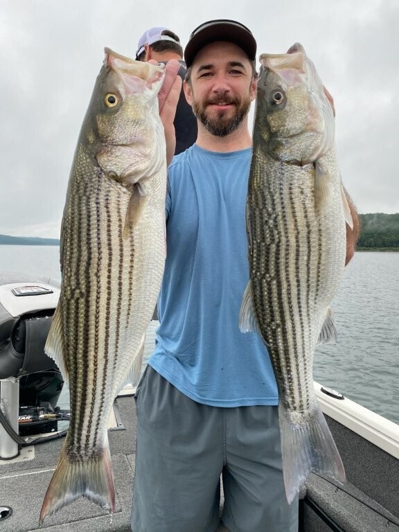 Caught fishing with Bink's Guide Service while staying at Blackburns Resort and Boat Rental. 