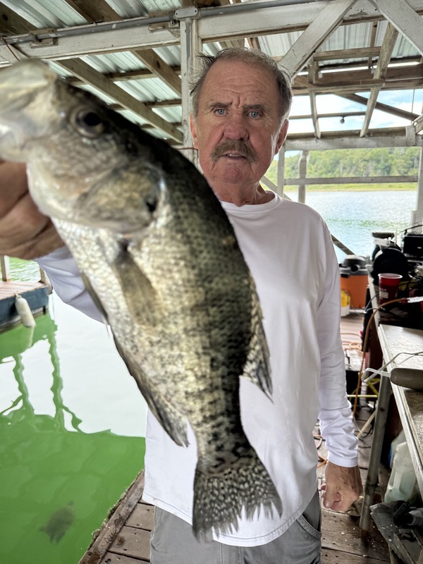 Scuba Steve with a nice one caught and released off Blackburns Resort and Boat Rental's You will like it here. 